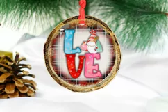 Love Gnome Christmas Ornament Sublimation I Holiday PNG