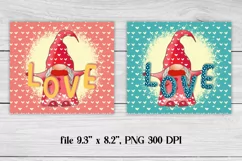 Valentines gnome tumbler sublimation design wrap 20 Oz, gnome tumbler design, gnome tumbler wrap,  Valentines gnome PNG.