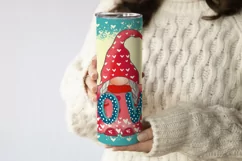Valentines gnome tumbler sublimation design wrap 20 Oz, gnome tumbler design, gnome tumbler wrap,  Valentines gnome PNG.