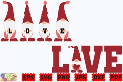 Love Gnomies SVG | Love SVG | Gnome SVG |Valentine's Day SVG Product Image 1