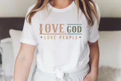 Love God Love People SVG, Christian SVG Design, Faith SVG Product Image 2