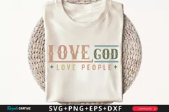 Love God Love People SVG, Christian SVG Design, Faith SVG Product Image 1