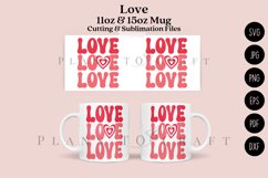 love groovy text valentine coffee glass wrap svg glass mug svg presized for 11oz and 15oz glass ready to cut and sublimation files