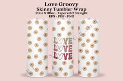 love groovy valentine skinny tumbler sublimation design for 20oz and 30oz skinny tumbler sublimation wrap