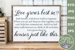 Love Grows Best Farmhouse Home Sign Svg Product Image 1