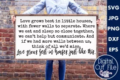 Love Grows Best In Little Houses Farmhouse Home Sign Svg Product Image 1
