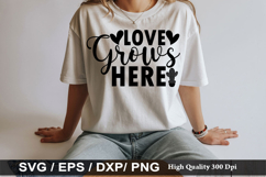 Love Grows Here - House Plant SVG Design Product Image 1