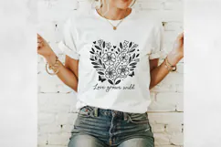 Floral Line Art Clipart | Wildflower SVG, PNG, EPS. Product Image 2