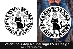 Valentine's Day Round Sign Design - I Love You Like Gnome Product Image 5