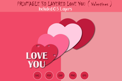 3D Layered Love You Product Image 3