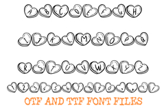 Love Heart Letters Font Retro Candy Valentines Typeface Product Image 2