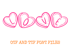Love Heart Letters Font Retro Candy Valentines Typeface Product Image 3