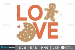Love SVG, Girls And Cookies SVG Design Product Image 1