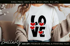Valentine's Day SVG PNG EPS DXF Love Heart SVG for Cricut Product Image 1