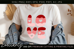 Love Heart SVG PNG EPS DXF Valentines Day T-shirt Mug Design Product Image 3
