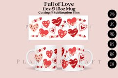love heart valentine coffee glass wrap svg glass mug svg presized for 11oz and 15oz glass ready to cut and sublimation files