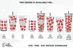 Love Hearts Starbucks No Gap 24oz Acrylic Tumbler Wrap Product Image 3