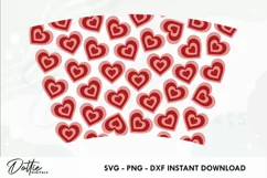 Love Hearts No Gap Starbucks Wrap SVG | 24oz Cold Cup Product Image 2