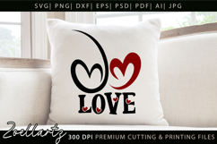 Valentine's Day SVG PNG EPS DXF Love Heart SVG for Cricut Product Image 1