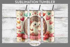 Love Hedgehog v3 Tumbler Sublimation 20 oz Skinny Product Image 1
