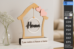 Love Home Décor Laser Cut | Table Decoration | Modern Rustic Product Image 1