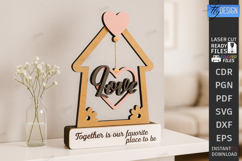 Love Home Décor Laser Cut | Table Decoration | Modern Rustic Product Image 1