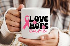 Love Hope Cure SVG | Breast Cancer Awareness SVG Product Image 3