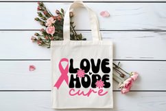 Love Hope Cure SVG | Breast Cancer Awareness SVG Product Image 4