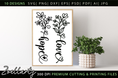 Flower Inspirational Quotes SVG Bundle | Floral Jesus Faith Product Image 7