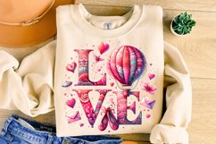 Valentine&#039;s Day Love PNG, Hot Air Balloon PNG, Love PNG File Product Image 3