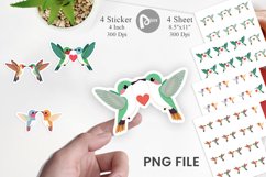 Sticker Love Hummingbird Product Image 1
