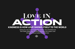 Love in Action Urban Typography T-shirt Design Product Image 1