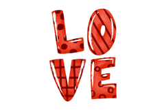 Cartoon Love Valentine Day Illustration. Hand Drawn Cartoon Product Image 3