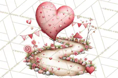 Love In Nature Clipart PNG, Whimsical Hearts Product Image 2