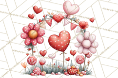 Love In Nature Clipart PNG, Whimsical Hearts Product Image 4