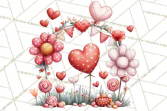 Love In Nature Clipart PNG, Whimsical Hearts Product Image 4