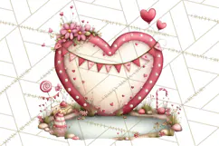 Love In Nature Clipart PNG, Whimsical Hearts Product Image 5