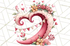 Love In Nature Clipart PNG, Whimsical Hearts Product Image 2