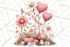 Love In Nature Clipart PNG, Whimsical Hearts Product Image 4