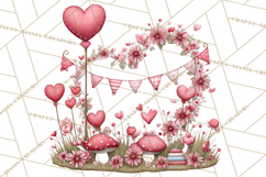 Love In Nature Clipart PNG, Whimsical Hearts Product Image 3