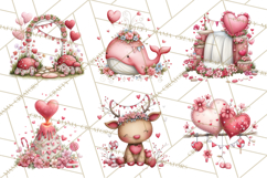 Love In Nature Clipart PNG, Whimsical Hearts Product Image 2