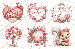Love In Nature Clipart PNG, Whimsical Hearts Product Image 3