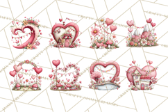 Love In Nature Clipart PNG, Whimsical Hearts Product Image 6