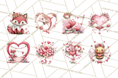 Love In Nature Clipart PNG, Whimsical Hearts Product Image 8