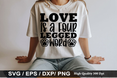 Cat SVG Design - Love is a Four Legged Word Product Image 3