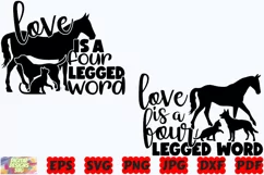 Love Is A Four Legged Word SVG | Horse Lover SVG | Horse SVG Product Image 3