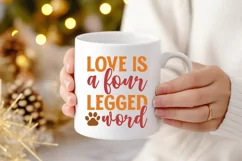 Love is a four legged word SVG , Football Quote SVG Product Image 2