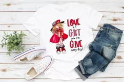 Valentine Gnomes Sublimation | love Is a Gift | Love Quotes Product Image 3