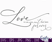Love Is A Moment That Lasts | Farmhouse Svg Love Sign Product Image 2