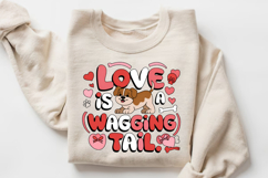 Love Is A Wagging Tail Sublimation PNG Design Product Image 3
